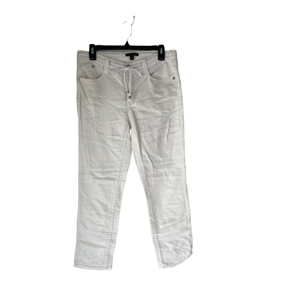 Signature‎ Studio Women's 12 White Tie Cropped Summer Capri Pants